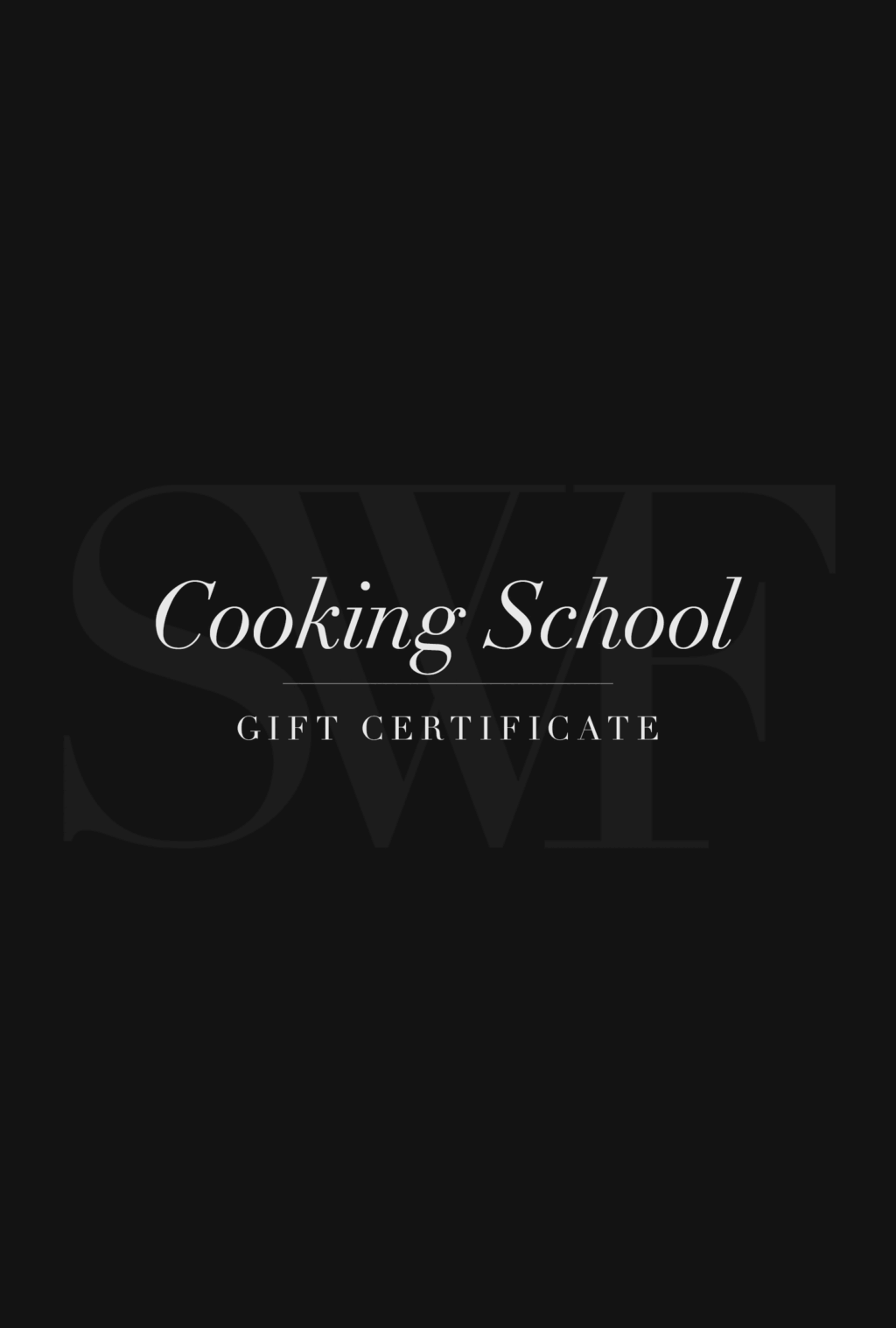 Cooking School Gift Certificate