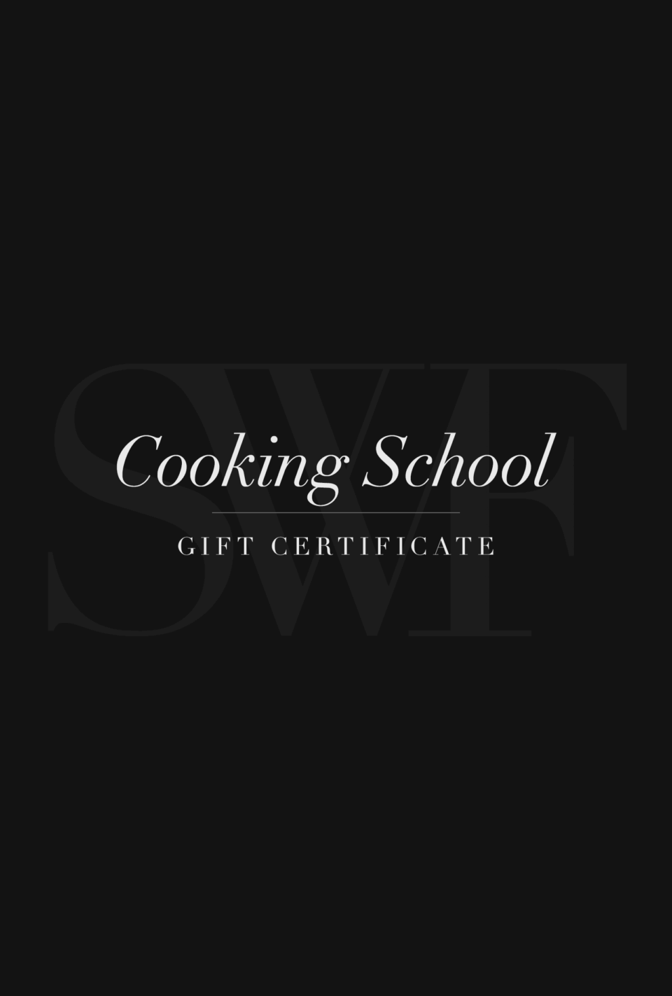Cooking School Gift Certificate