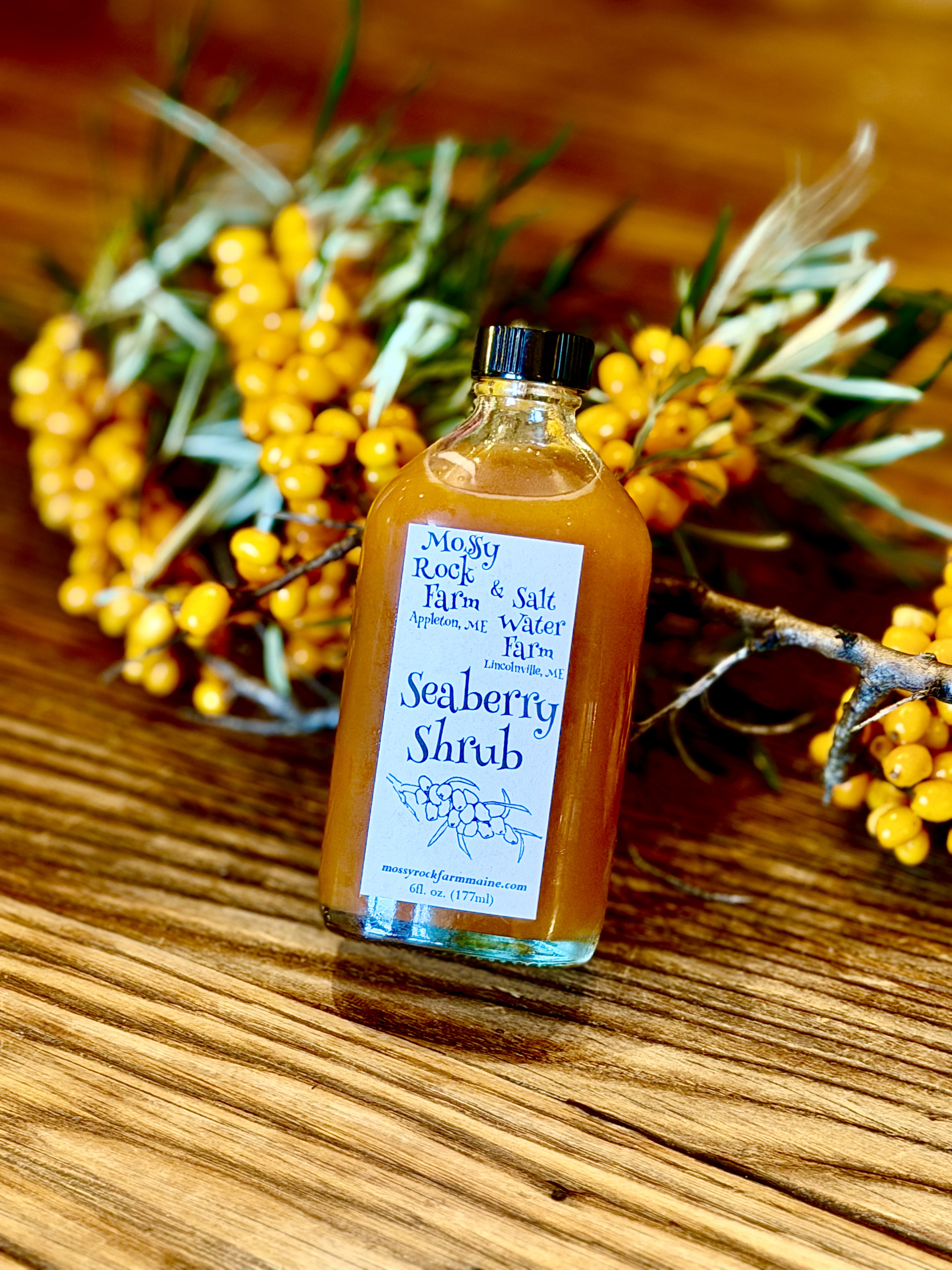 Mossy Rock Farm and Salt Water Farm Seaberry Shrub Collaboration
